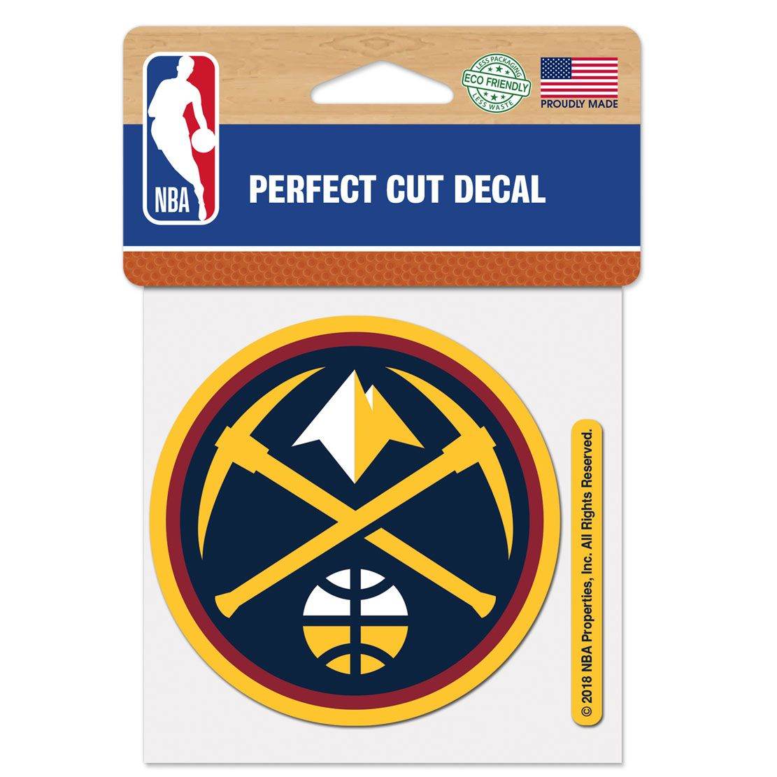 Denver Nuggets 4x4 Perfect Cut Color Decal Outdoor Vinyl - ToylandEU