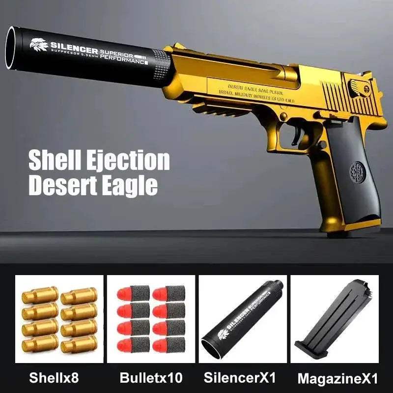  Desert Eagle Toy Gun Airsoft Pistol Safe Foam Bullets -  ToylandEU™
