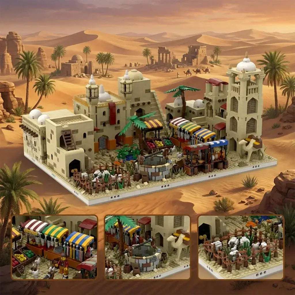 Desert Town Building Blocks MOC Set High Detail for Adults - ToylandEU