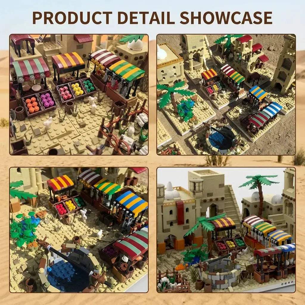 Desert Town Building Blocks MOC Set High Detail for Adults - ToylandEU