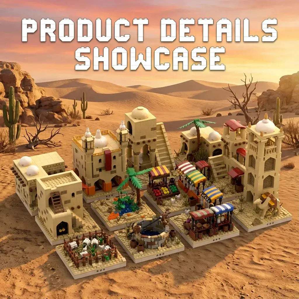Desert Town Building Blocks MOC Set High Detail for Adults - ToylandEU