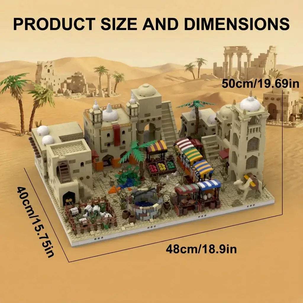 Desert Town Building Blocks MOC Set High Detail for Adults - ToylandEU