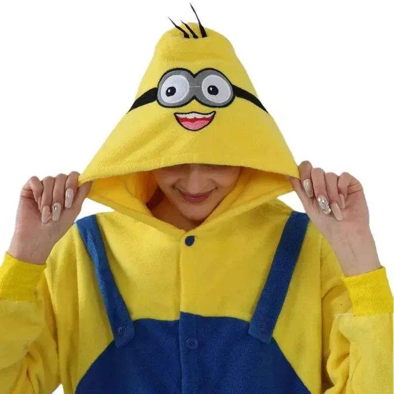 Despicable Me Minions Fleece Pajamas Cartoon Jumpsuit Minions Cartoon Anime Onesie Sleepwear - ToylandEU