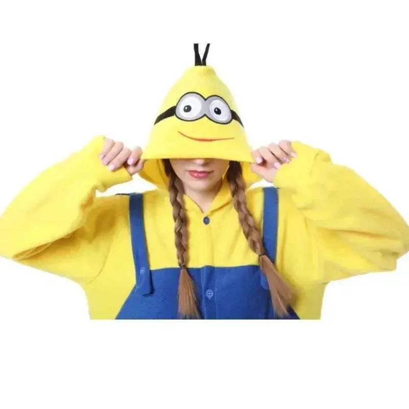 Despicable Me Minions Fleece Pajamas Cartoon Jumpsuit Minions Cartoon Anime Onesie Sleepwear - ToylandEU