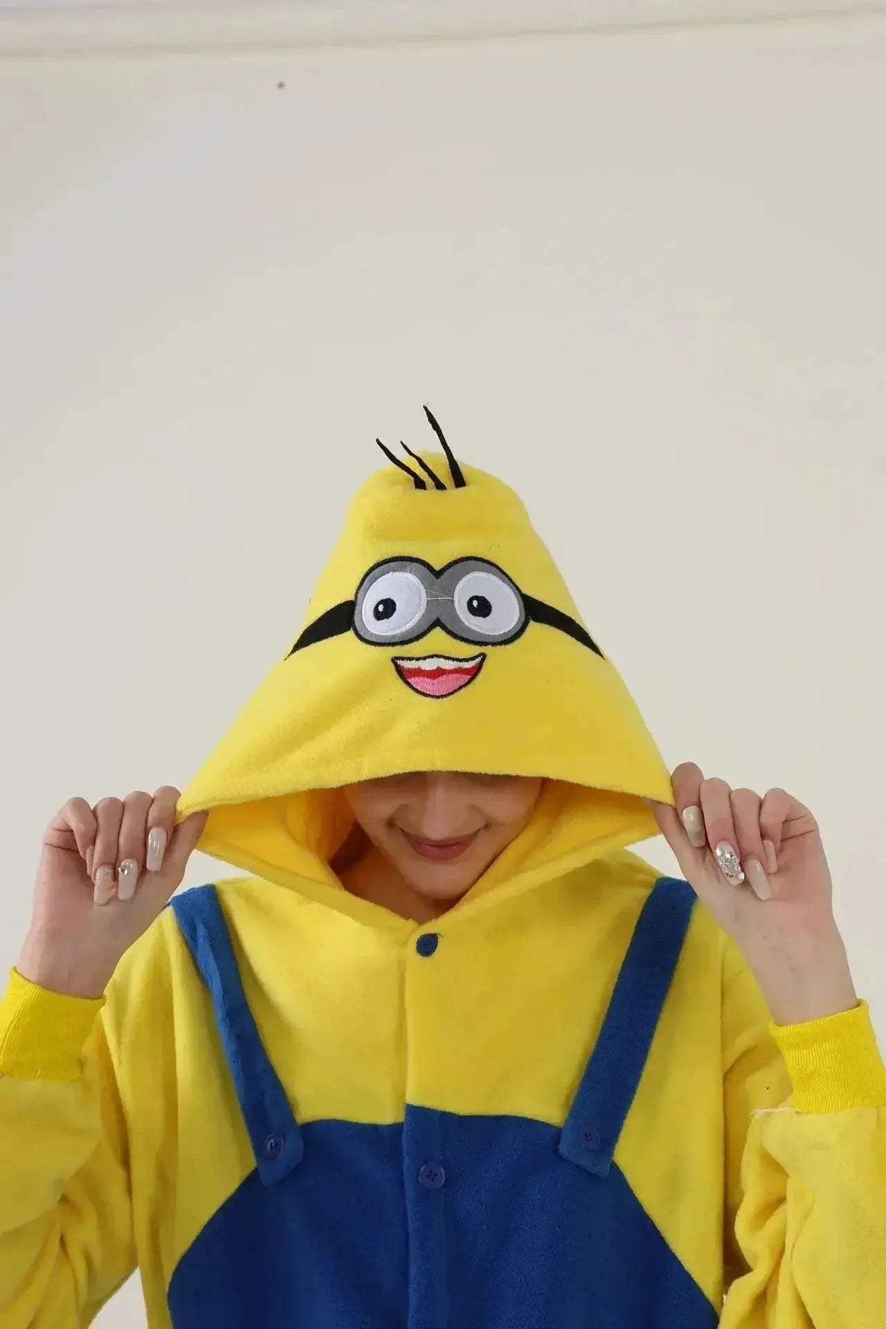 Despicable Me Minions Fleece Pajamas Cartoon Jumpsuit Minions Cartoon Anime Onesie Sleepwear - ToylandEU