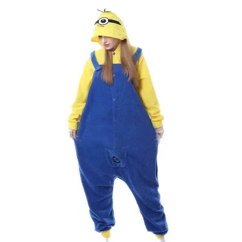 Despicable Me Minions Fleece Pajamas Cartoon Jumpsuit Minions Cartoon Anime Onesie Sleepwear - ToylandEU