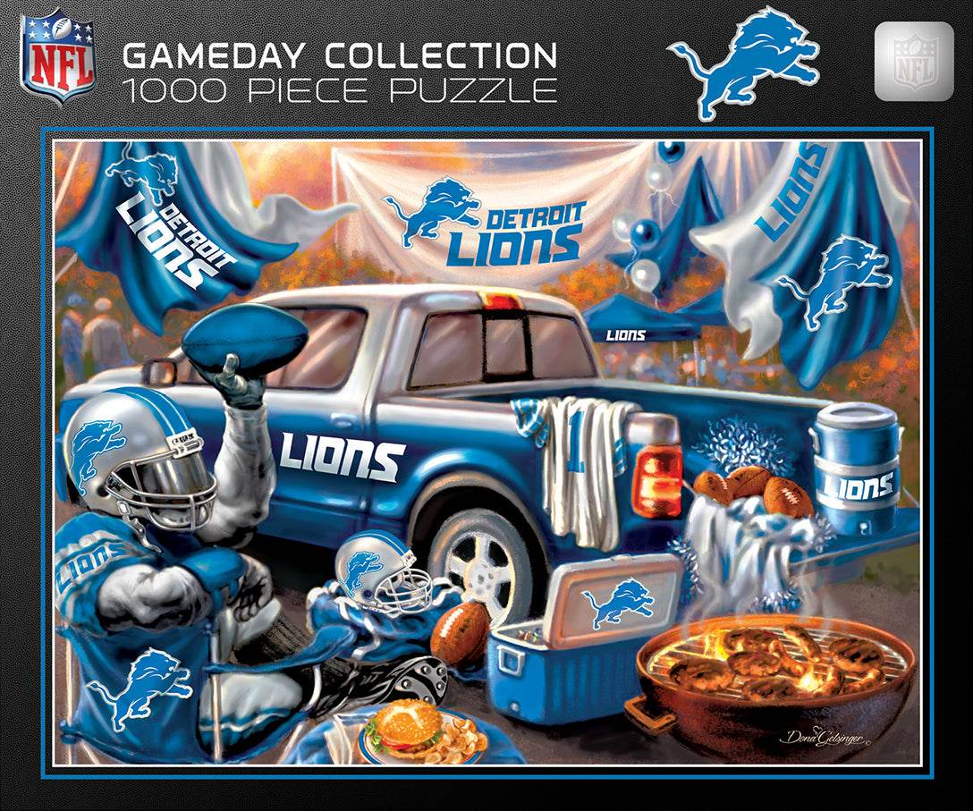 Detroit Lions 1000 Piece Puzzle Gameday Football Design - ToylandEU