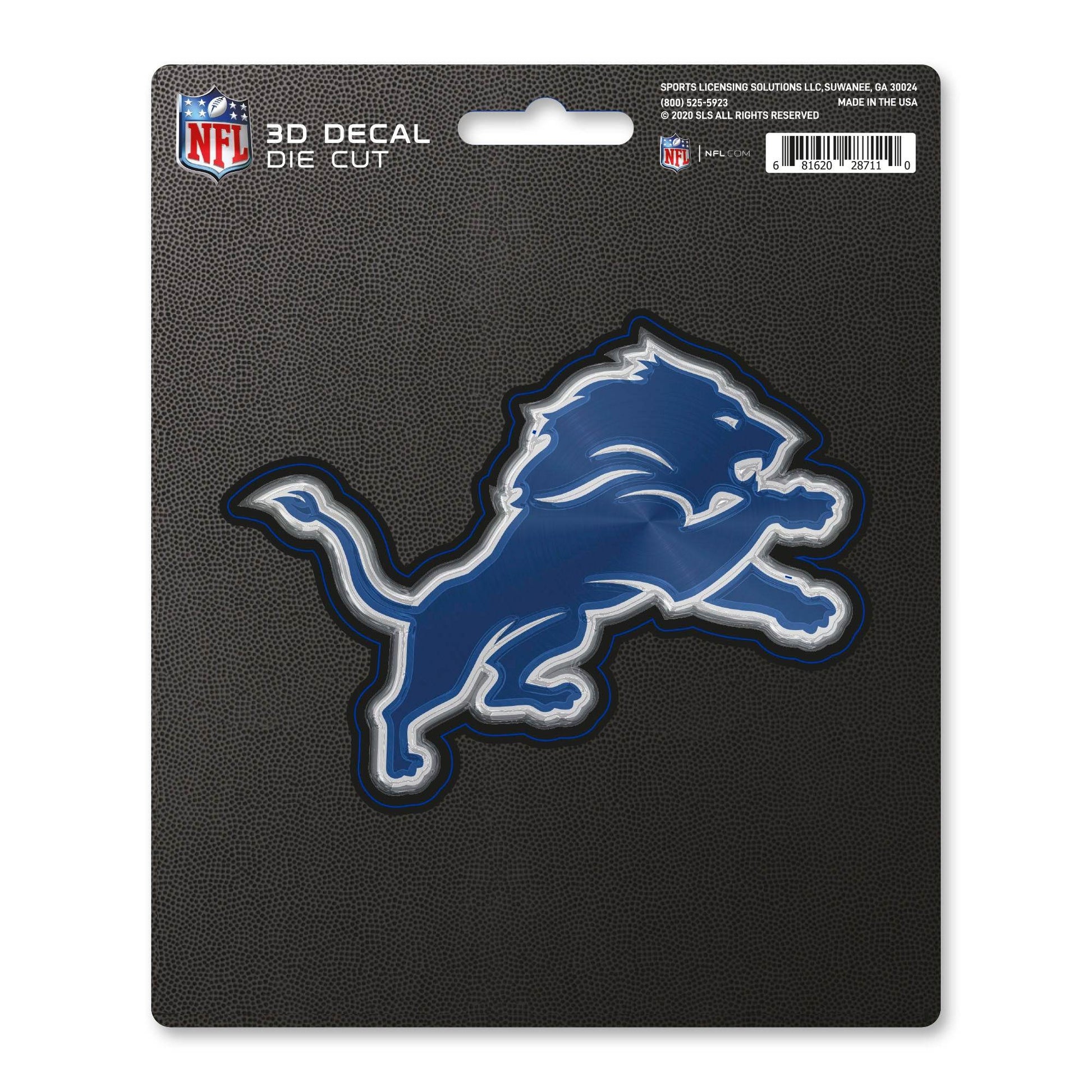 Detroit Lions 3D Die Cut Decal Logo 5x6 Inch Premium Vinyl - ToylandEU