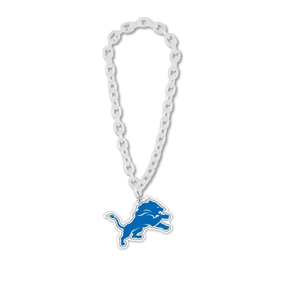 Detroit Lions Big Chain Necklace Foam Logo 38 Inch Apparel - ToylandEU