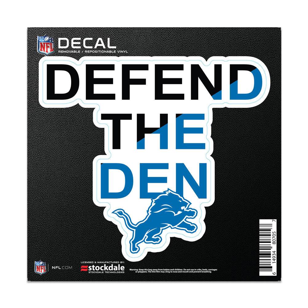 Detroit Lions Decal 6x6 All Surface Slogan Vinyl Sticker - ToylandEU