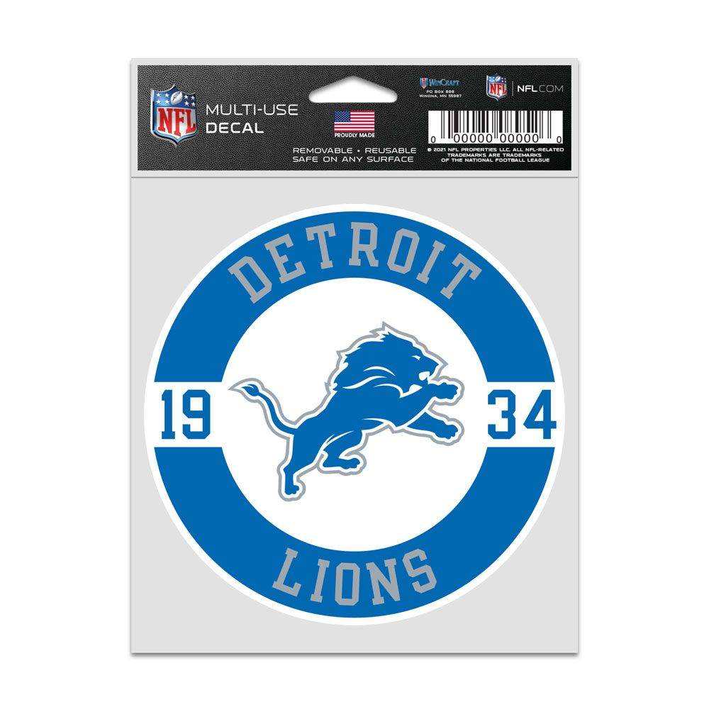 Detroit Lions Decal Patch Fan 3.75x5 Inches Wincraft - ToylandEU