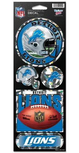 Detroit Lions Die Cut Prismatic Sticker Sheet 4x11 Pack - ToylandEU