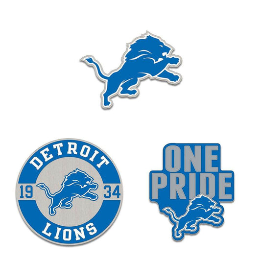 Detroit Lions Enamel Pin Set 3 Piece With Logo Year Slogan - ToylandEU