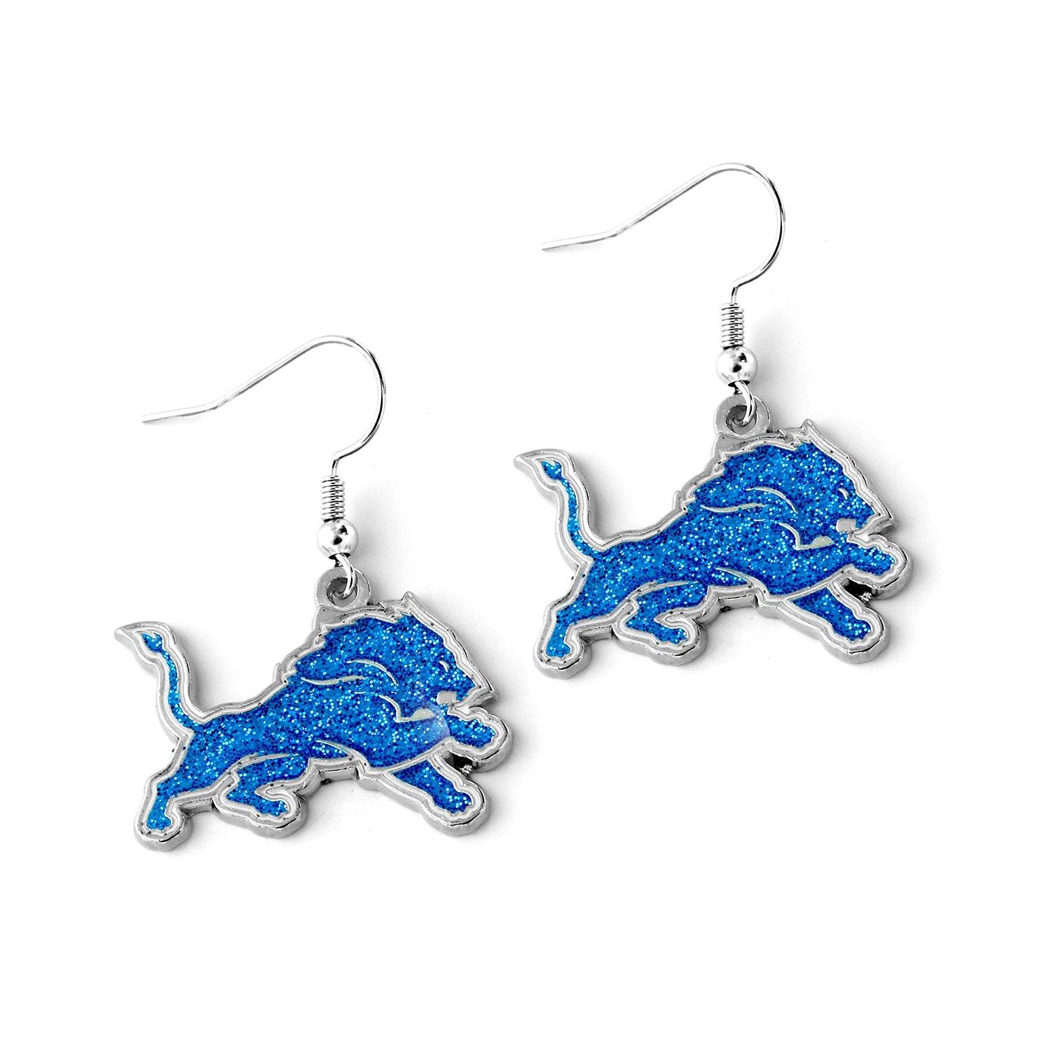 Detroit Lions Glitter Dazzle Earrings With Team Graphics - ToylandEU