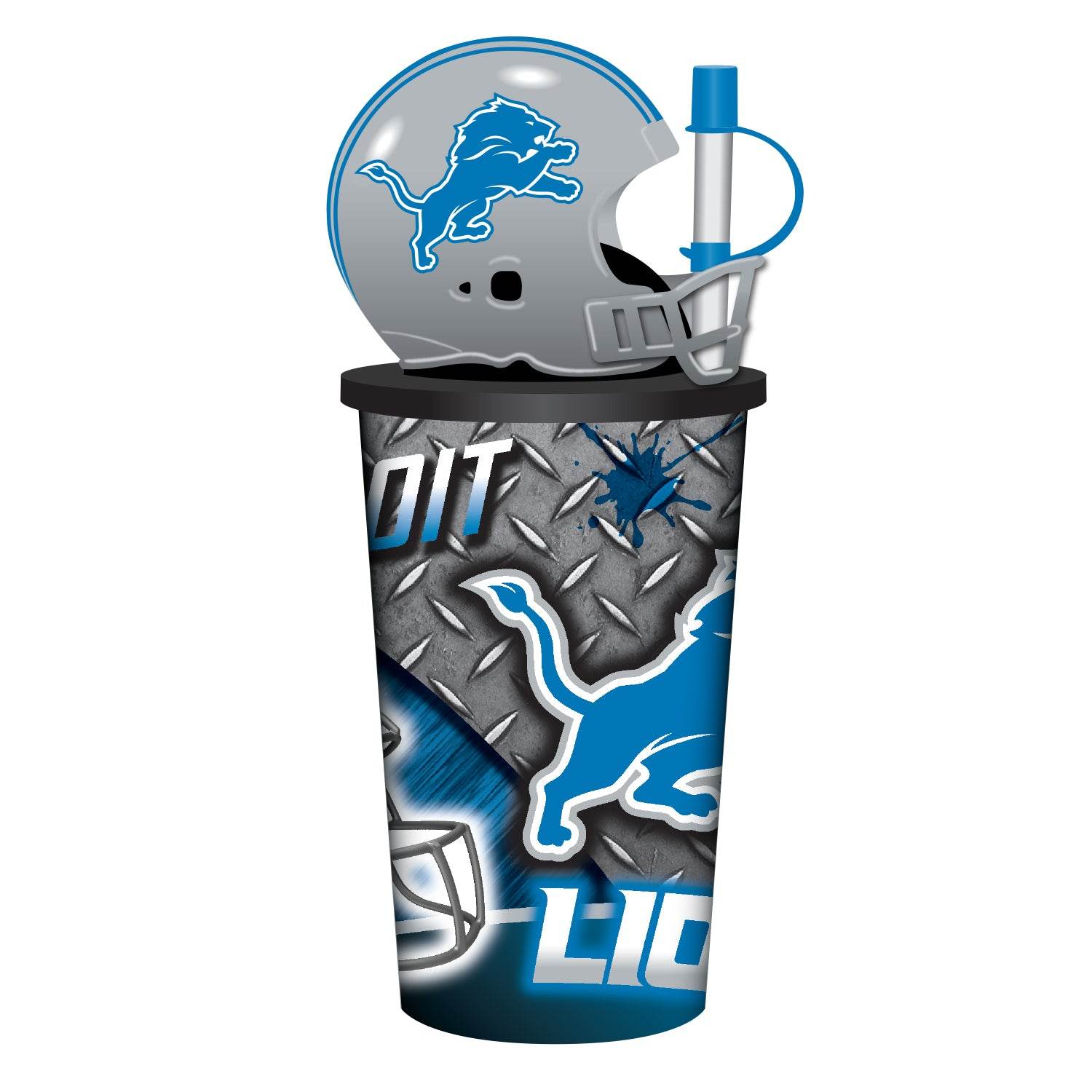 Detroit Lions Helmet Cup 32oz Plastic With Straw Lid - ToylandEU