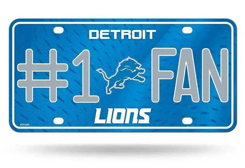 Detroit Lions License Plate Fan Aluminum 6x12 Official - ToylandEU