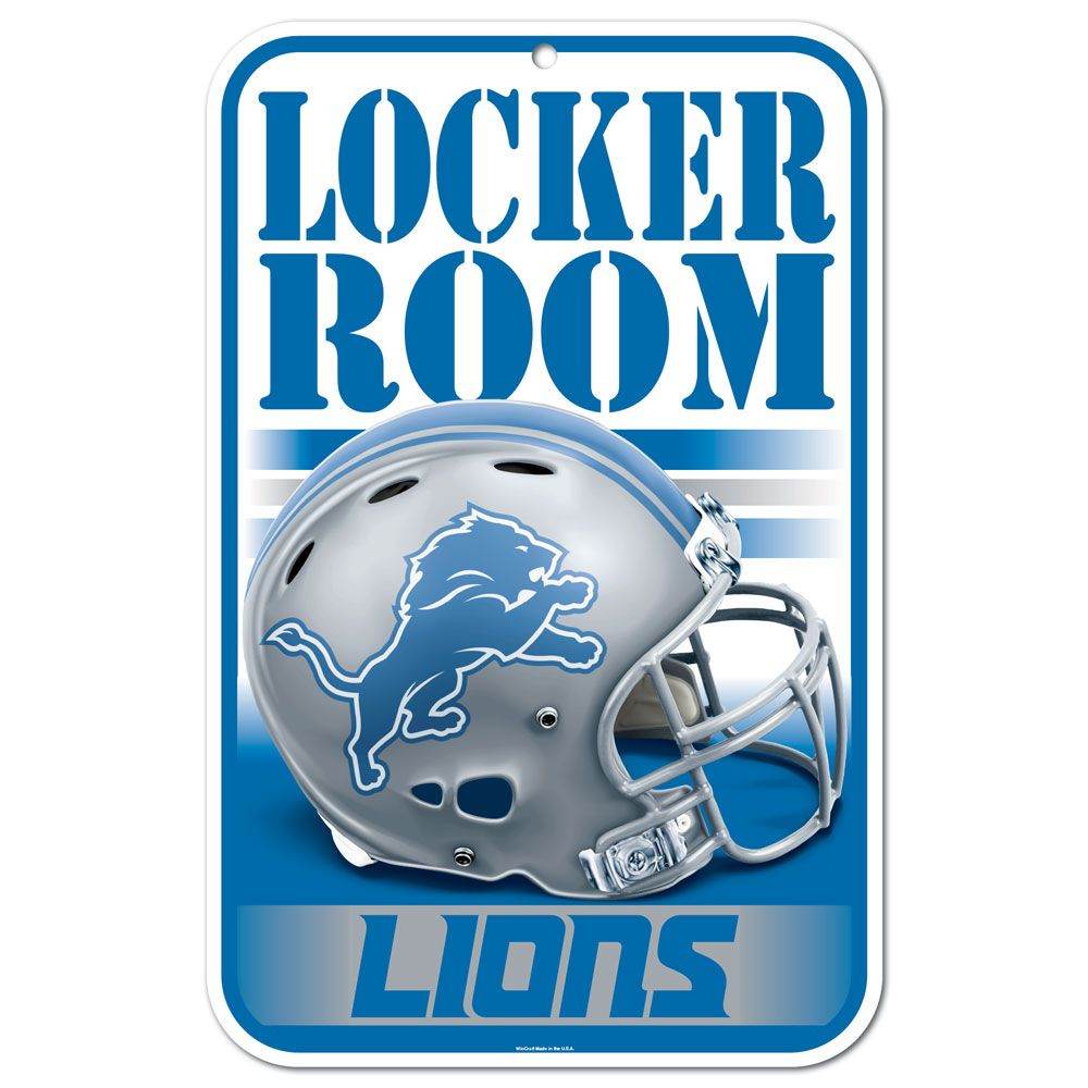 Detroit Lions Locker Room Sign 11x17 Plastic Wall Decor - ToylandEU