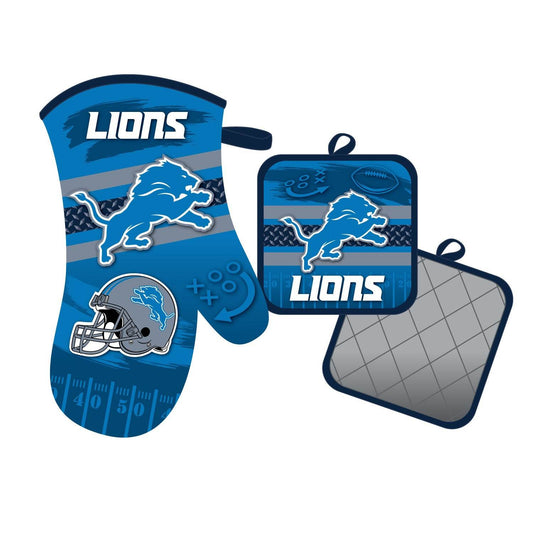 Detroit Lions Oven Mitt and Pot Holder Set NFL Licensed - ToylandEU