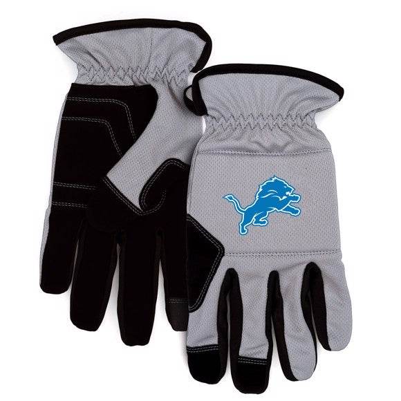Detroit Lions Padded Work Glove With Moisture Wicking Grip - ToylandEU