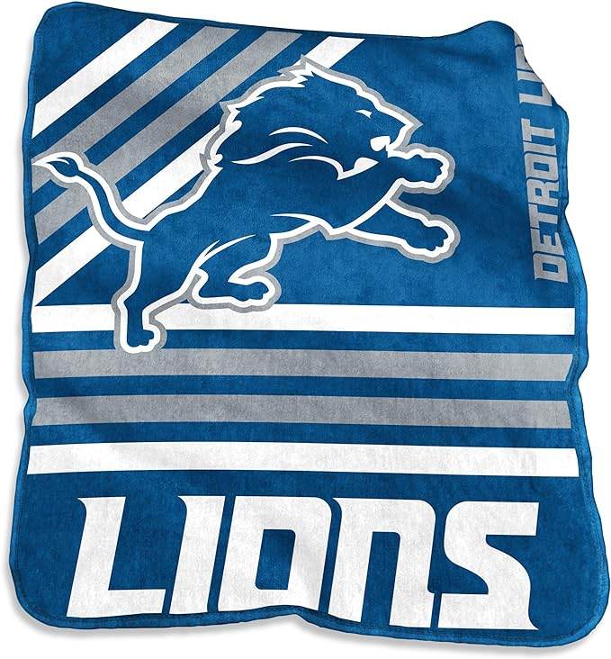 Detroit Lions Raschel Throw Blanket 50x60 Cozy Home Premium - ToylandEU