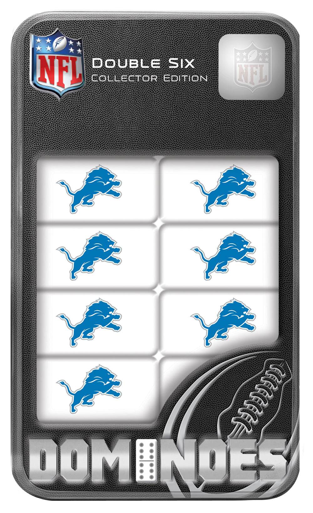Detroit Lions Resin Dominoes Set With Collectible Tin Box - ToylandEU
