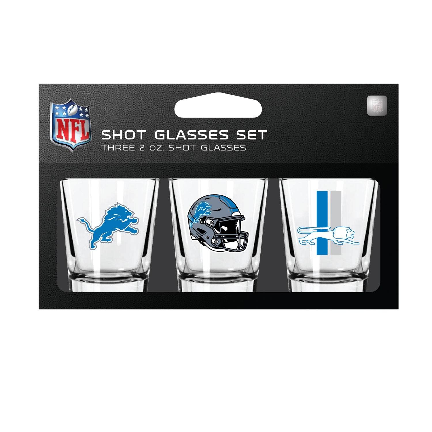 Detroit Lions Shot Glass Set 3 Pack Mojo Licensing Official - ToylandEU