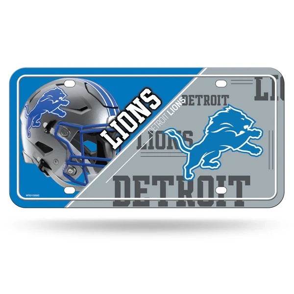 Detroit Lions Split Design Aluminum License Plate Rico - ToylandEU