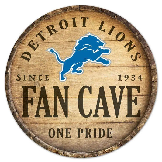  Detroit Lions Wood Round Sign 14 Inch Barrel Top Design -  ToylandEU™