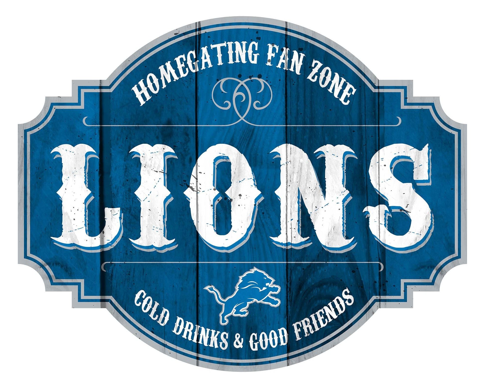 Detroit Lions Wood Sign 12 Inch Homegating Tavern Decor - ToylandEU
