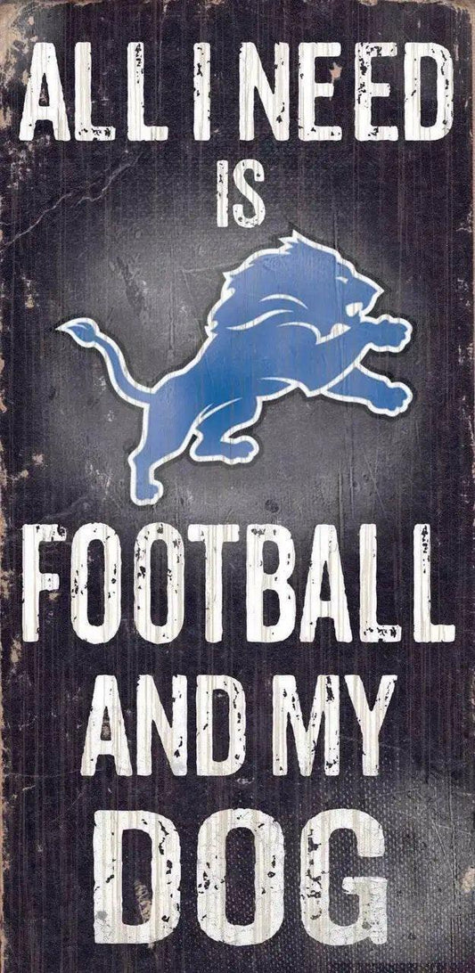  Detroit Lions Wood Sign Football And Dog 6 By 12 Inches -  ToylandEU™