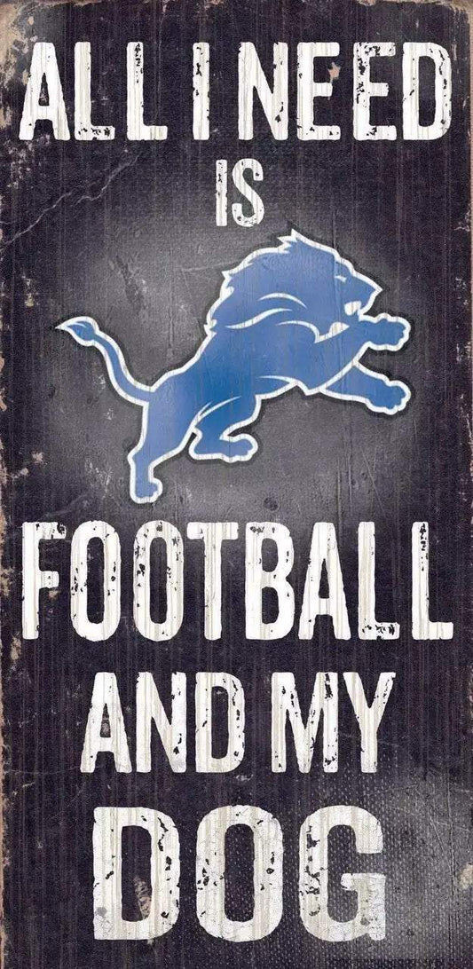  Detroit Lions Wood Sign Football And Dog 6 By 12 Inches -  ToylandEU™