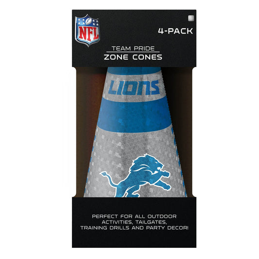Detroit Lions Zone Cones 4 Pack Reflective Team Color Logos - ToylandEU
