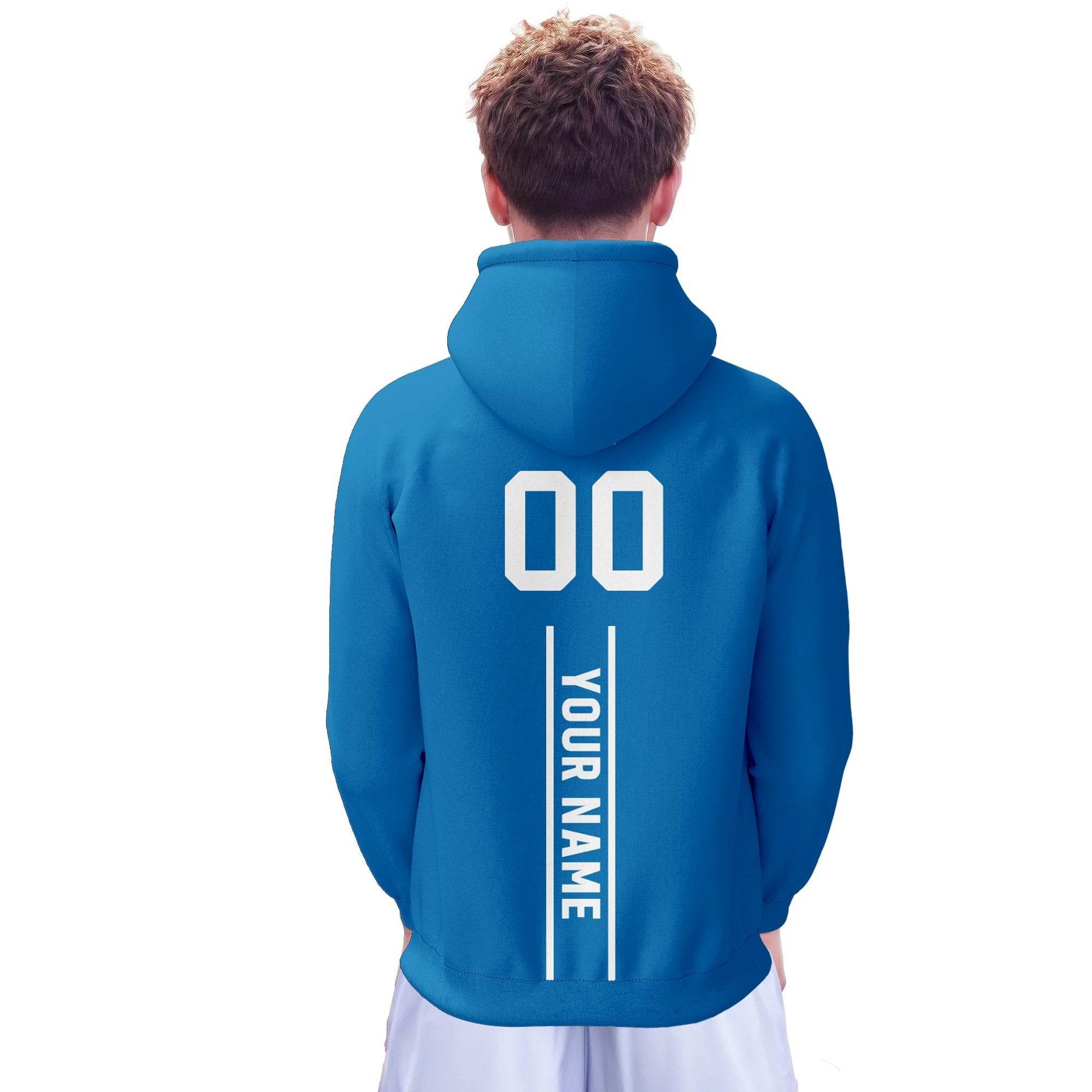 Detroit Personalized City Mascot American Football Hoodie - Custom Name & Number Sweatshirt for Football Fans, Ideal Gift for Men, Women, and Youth - ToylandEU