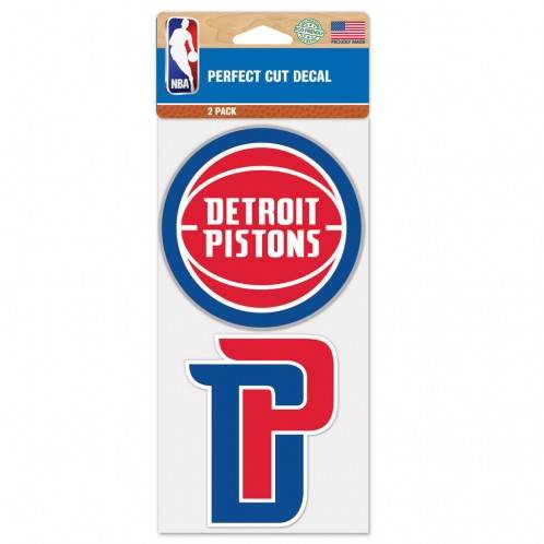 Detroit Pistons 4x4 Decal Set Of 2 Perfect Cut Outdoor - ToylandEU