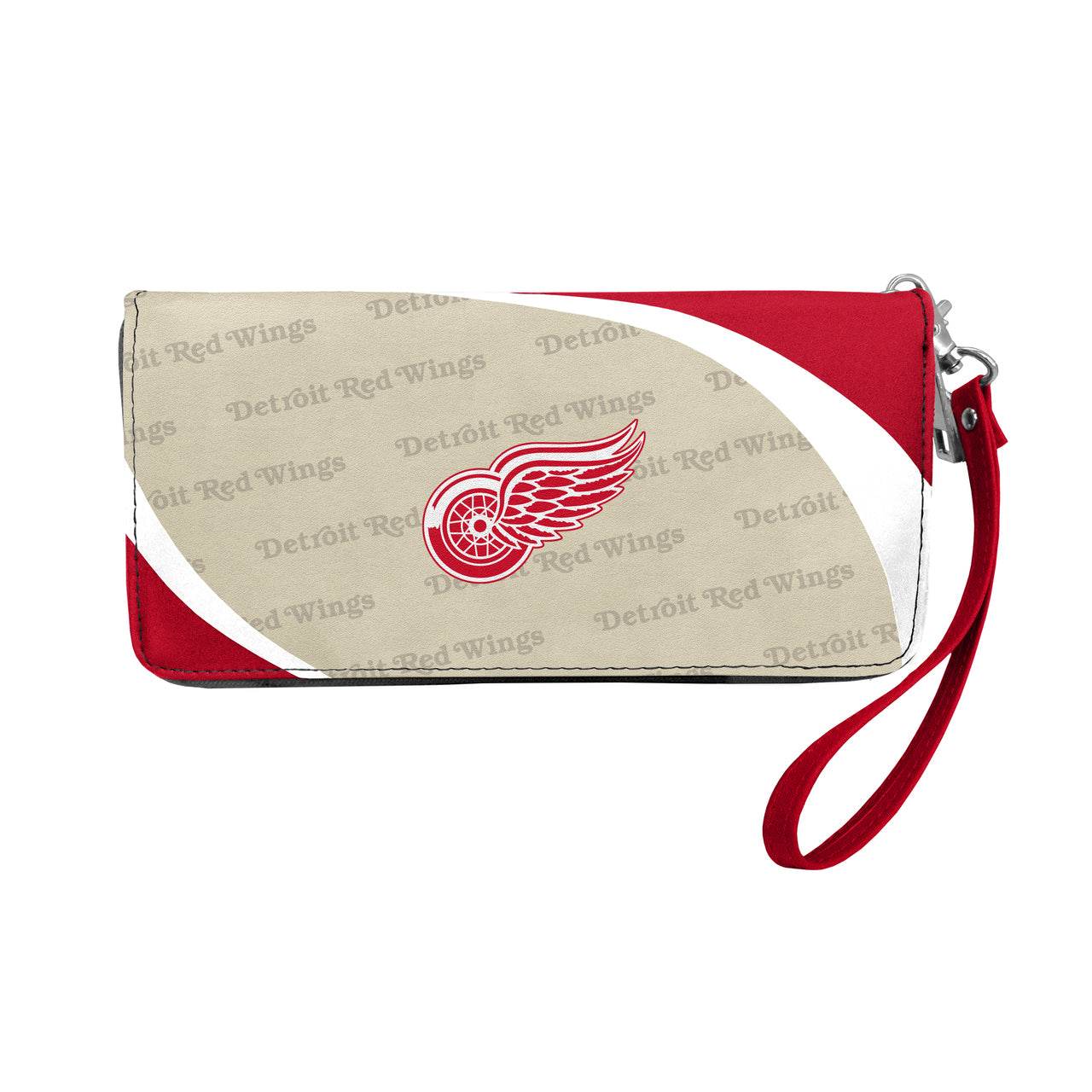 Detroit Red Wings Curve Wallet Organizer Wristlet Zipper - ToylandEU