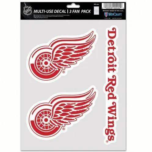  Detroit Red Wings Decals 3 Pack Multi Use Indoors Outdoors -  ToylandEU™