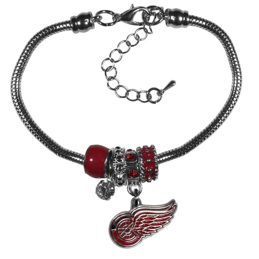  Detroit Red Wings Euro Bead Bracelet With Rhinestones -  ToylandEU™