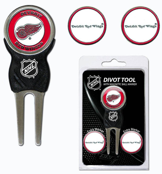 Detroit Red Wings Golf Divot Tool With 3 Markers Nickel - ToylandEU