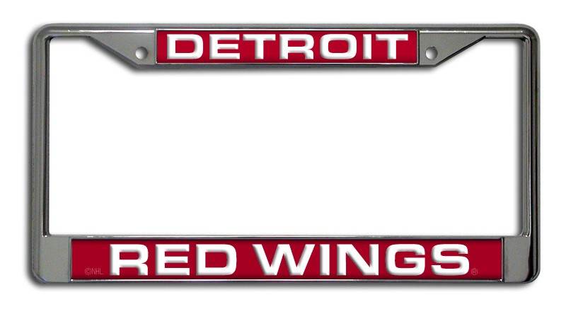 Detroit Red Wings License Plate Frame Chrome Laser Cut - ToylandEU