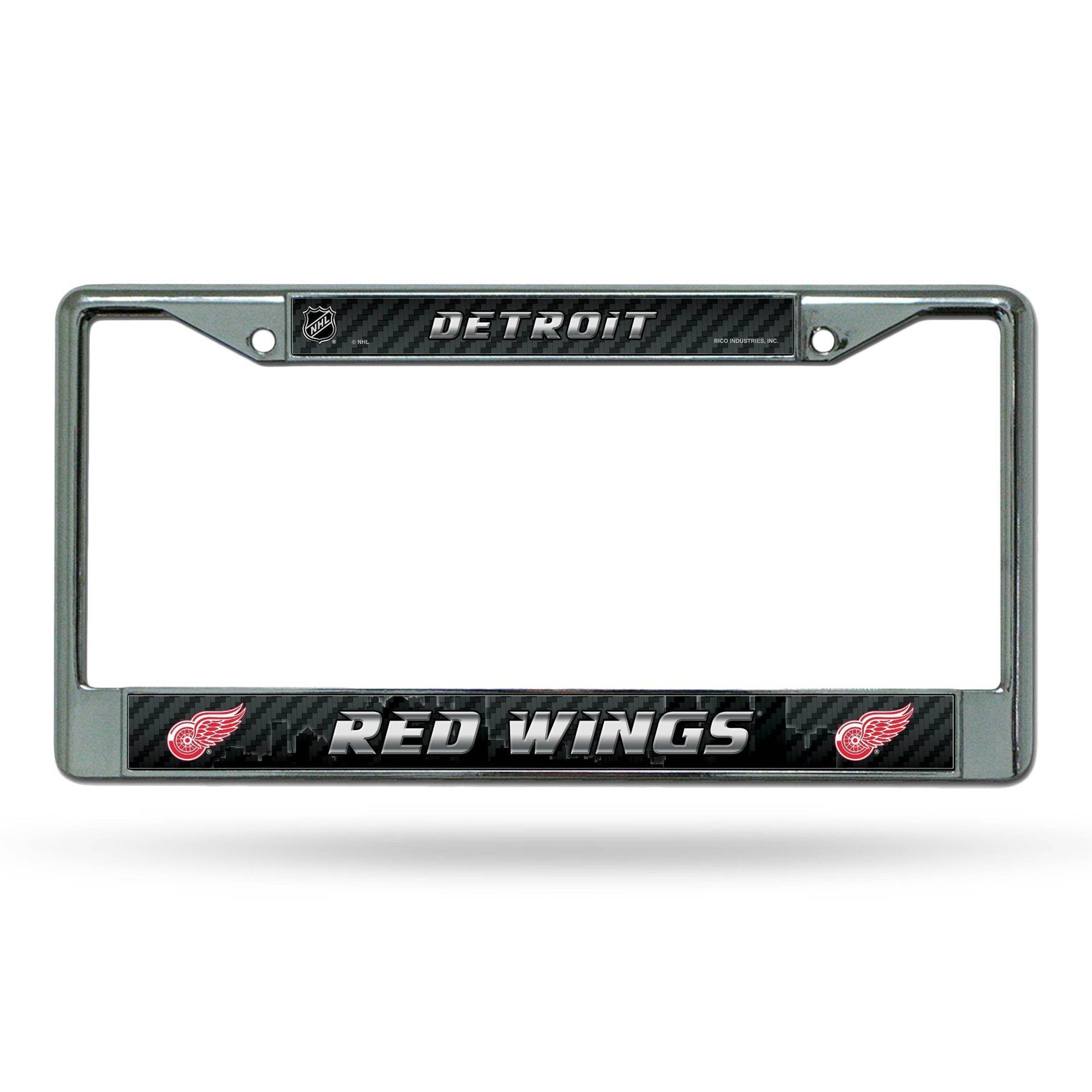Detroit Red Wings License Plate Frame Chrome Printed Insert - ToylandEU