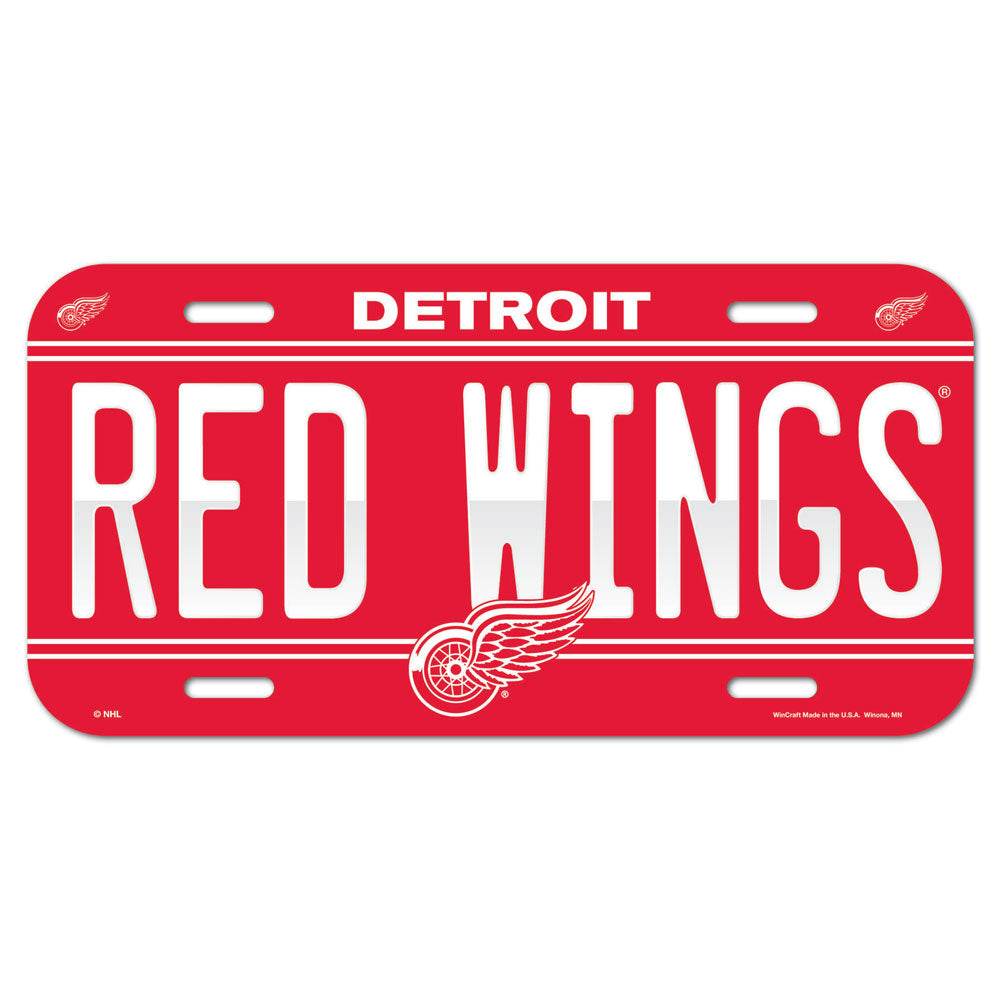 Detroit Red Wings Plastic License Plate Officially Licensed - ToylandEU