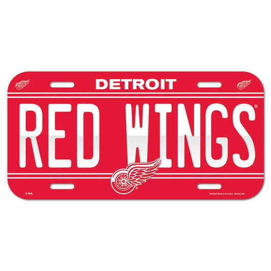Detroit Red Wings Plastic License Plate Officially Licensed - ToylandEU