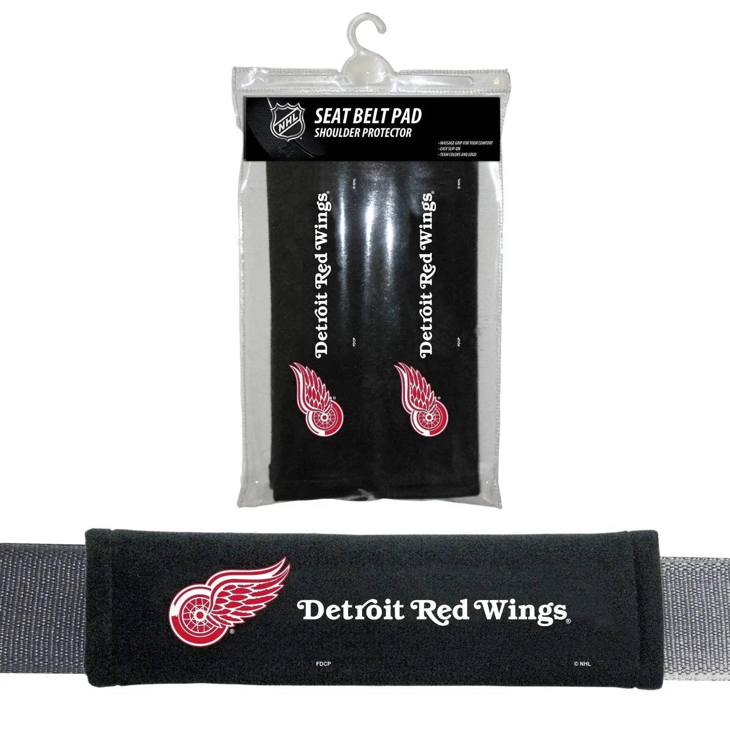 Detroit Red Wings Seat Belt Pads Set Of 2 Velour Comfort - ToylandEU