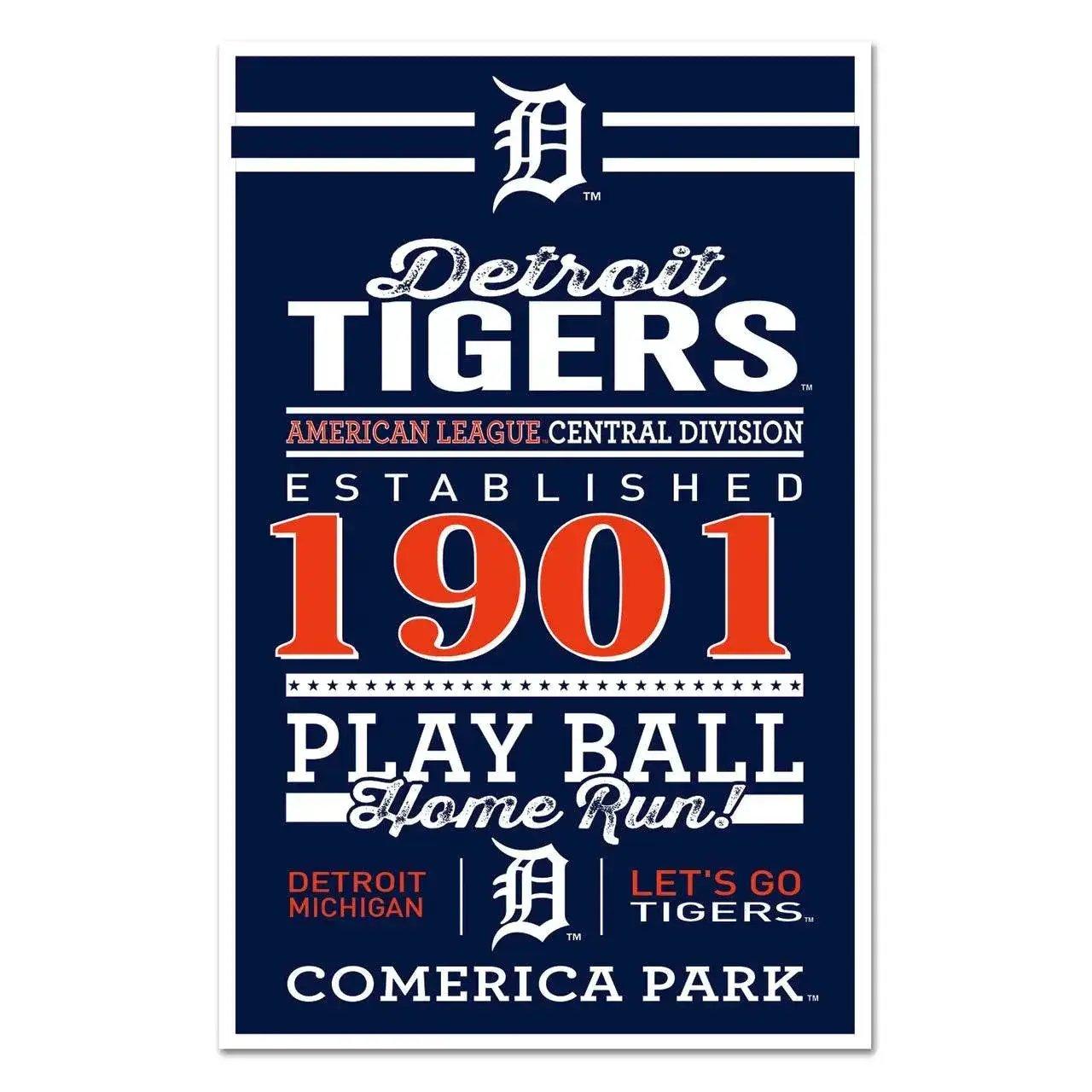  Detroit Tigers 11x17 Wood Sign Established Design Wincraft -  ToylandEU™