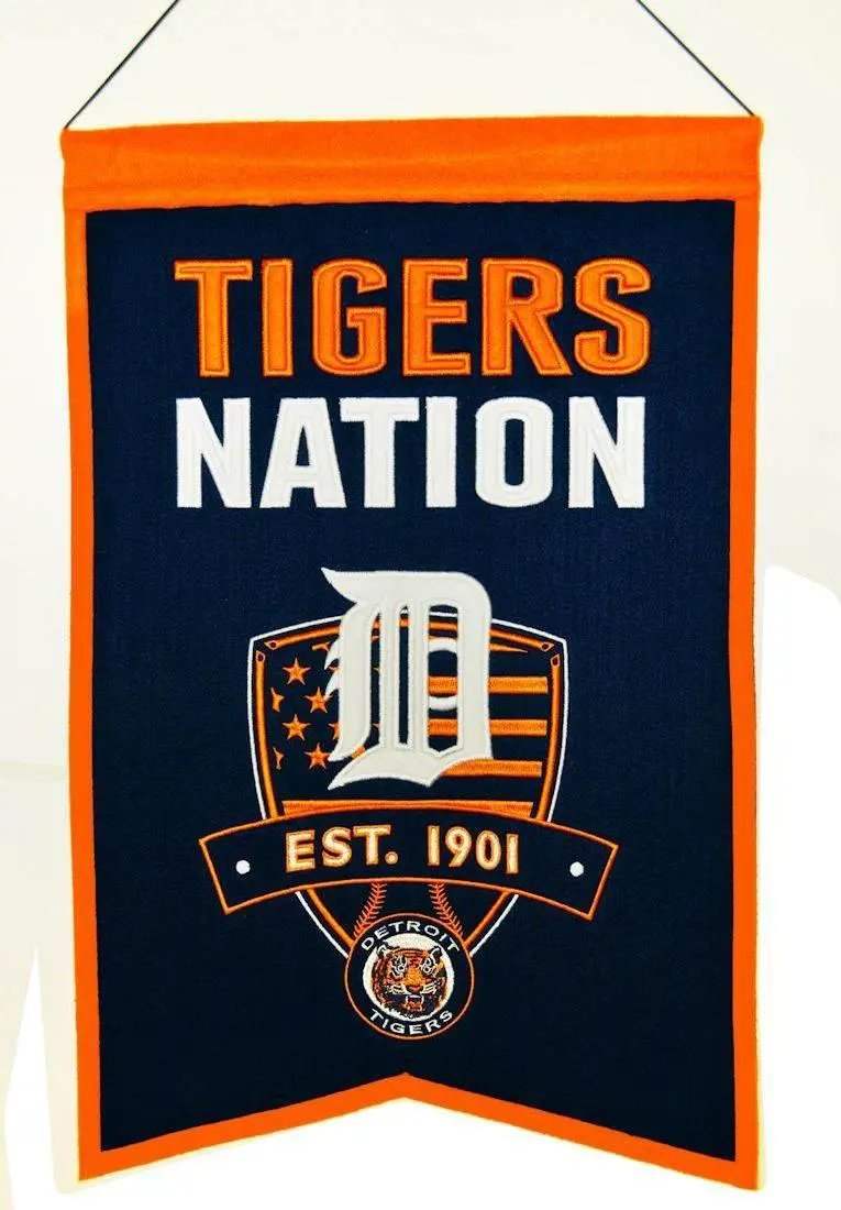 Detroit Tigers Banner 14x22 Wool Nations - ToylandEU