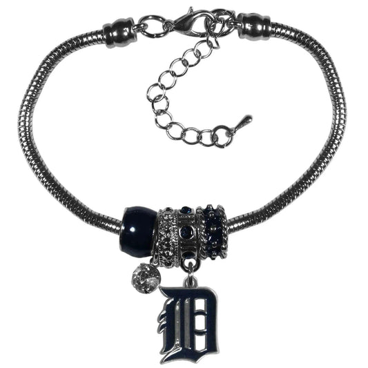  Detroit Tigers Euro Bead Bracelet With Rhinestones -  ToylandEU™