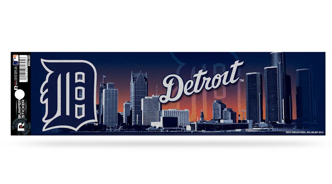 Detroit Tigers Glitter Bumper Sticker Durable Outdoor Vinyl - ToylandEU