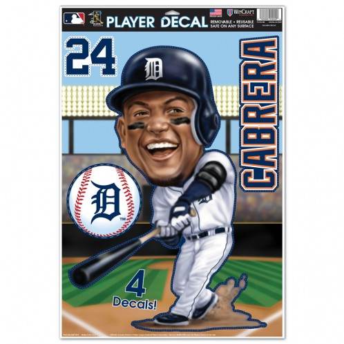 Detroit Tigers Miguel Cabrera Caricature Decal 11x17 - ToylandEU