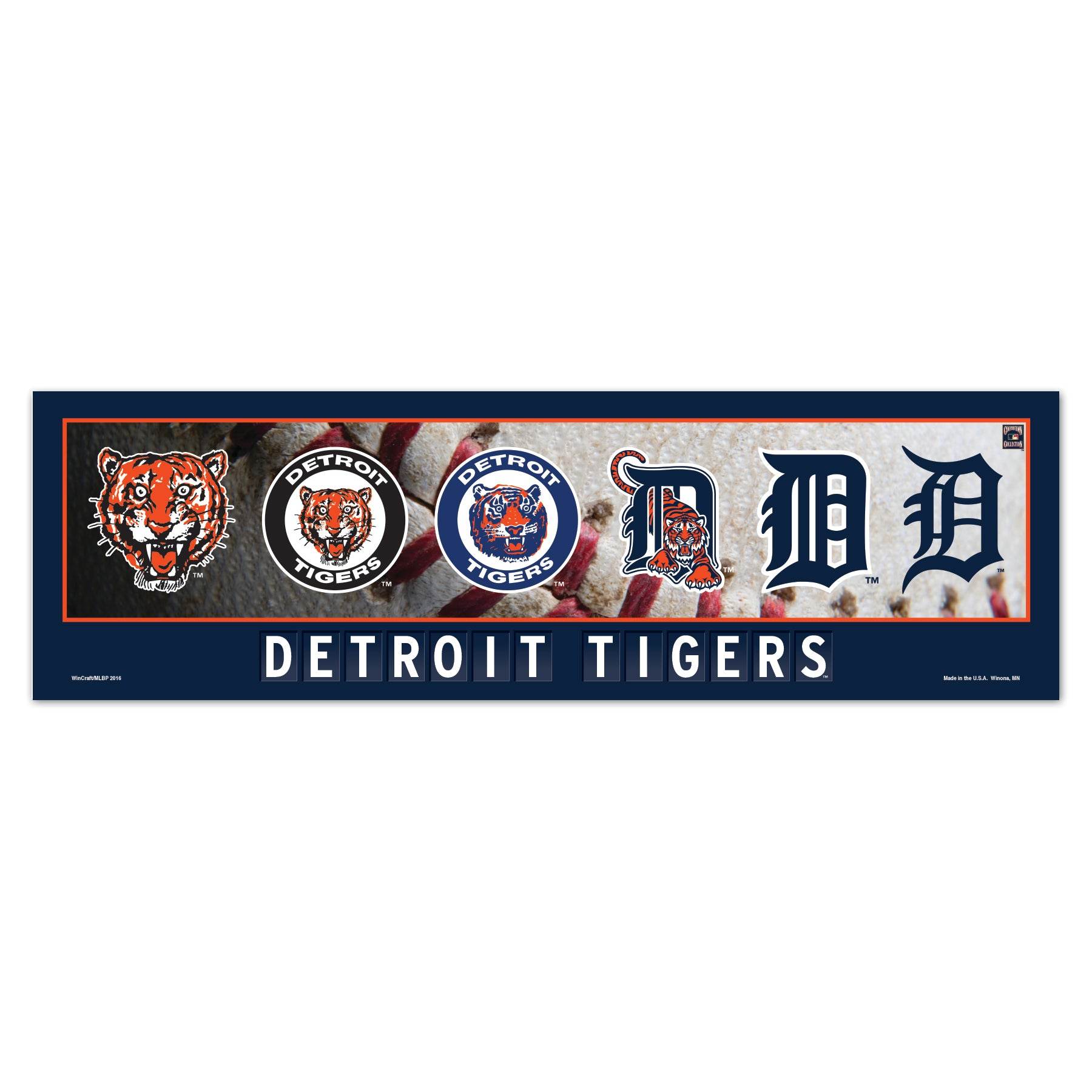 Detroit Tigers Signed 9x30 Wood Evolution Wall Sign - ToylandEU