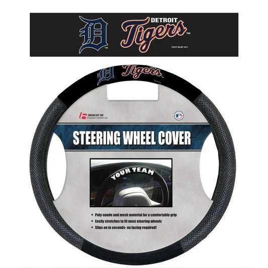  Detroit Tigers Steering Wheel Cover Poly Suede Mesh Logo -  ToylandEU™